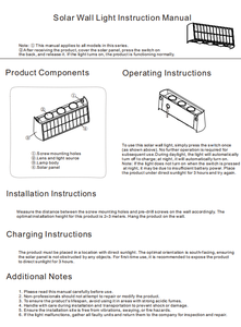 上下ソーラーLEDウォールライト4W 6W 8W 10W 12Wモダン屋外ソーラーウォールライト照明制御 + セグメント (100%/50%/25%) - Product Image 6