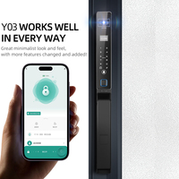 Cerradura Inteligente para Puerta con Reconocimiento Facial y Huella Dactilar TUYA, Bisel Estrecho, Cerradura de Aluminio con Código para Teléfono Celular, Cerradura Automática para Puerta
