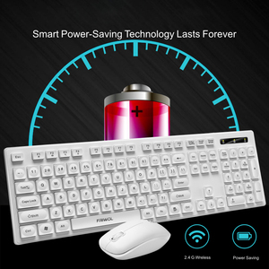 Friwol <span class=keywords><strong>2.4G</strong></span> chống bóng mờ bàn phím chuột không dây đặt 3 phím chống nước cho văn phòng gia đình chơi game Bàn Phím Chuột Máy Tính Để Bàn đặc biệt - Product Image 4