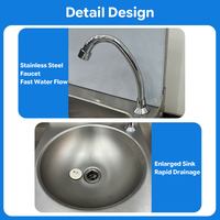 Ensemble de lavabo mural à commande au genou en acier inoxydable pour hôpital et laboratoire médical