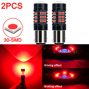 หลอดไฟ LED กระพริบ ADT รุ่นใหม่ 30W 3030SMD สีแดง 1157 Bay15d สำหรับรถยนต์ ไฟเบรก LED - Product Image 4