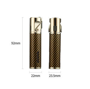 Ensemble portable briquet et coupe-cigares en alliage de zinc, coupe-cigares coupe-vent <span class=keywords><strong>à</strong></span> flamme droite pour hommes, vente en gros - Product Image 6