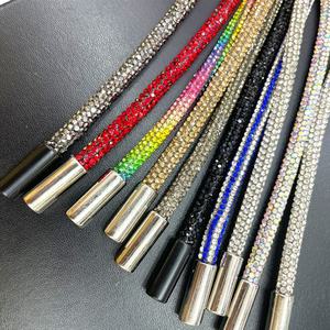 Cordons de capuche S528 tendance avec strass, 120 cm, en cristal, cordons de diamant - Product Image 2