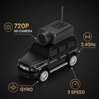Voiture RC FPV WiFi en plastique à l'échelle 1:64, Mini SUV espion HD 720P, 2,4 GHz, 4 canaux, Prête à l'emploi, Contrôle par application, Intérieur-Extérieur 6406
