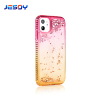 Coque de téléphone portable à paillettes, personnalisé, de styliste, rose antichoc, en diamant scintillant, pour Iphone 11 Galaxy S10