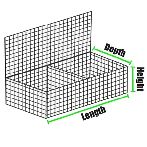 1x1x1m welded square galvanized gabion mesh in low price for sale