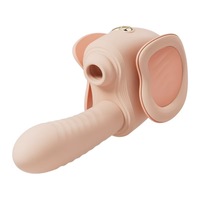Vibrador de Succión con Forma de Elefante Rosa, Desmontable, para Estimulación del Punto G, para Masturbación Femenina