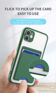 Silicone Peau fente pour carte de crédit Hybride <span class=keywords><strong>portable</strong></span> Paquet étui De Protection Antichoc Couverture De Téléphone <span class=keywords><strong>portable</strong></span> pour <span class=keywords><strong>iphone</strong></span> 12 - Product Image 3