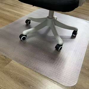 سجادة مكتبية قياسية مخصصة من البي في سي مضادة للانزلاق شفافة ذاتية اللصق مطبوعة لحماية الأرضية تحت الكراسي - Product Image 1