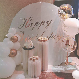 Yếu tố trang trí cột Roman gấp giấy Màn hình tròn phong cách Châu Âu cho tiệc cưới - Product Image 5