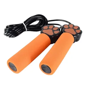 Cat's Paw Plastic Handle Cotton Skipping Rope Light Weight Kids Jump Rope