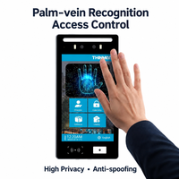 Système de contrôle d'accès Android 7 pouces avec reconnaissance biométrique des veines palmaires et interphone visuel pour bâtiments intelligents, vente en gros OEM THINMOO