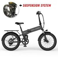 500W 48V 12AH 리튬 건전지 20x4.0 현탁액 체계를 가진 뚱뚱한 타이어 e 자전거 접히는 자전거 전기 자전거