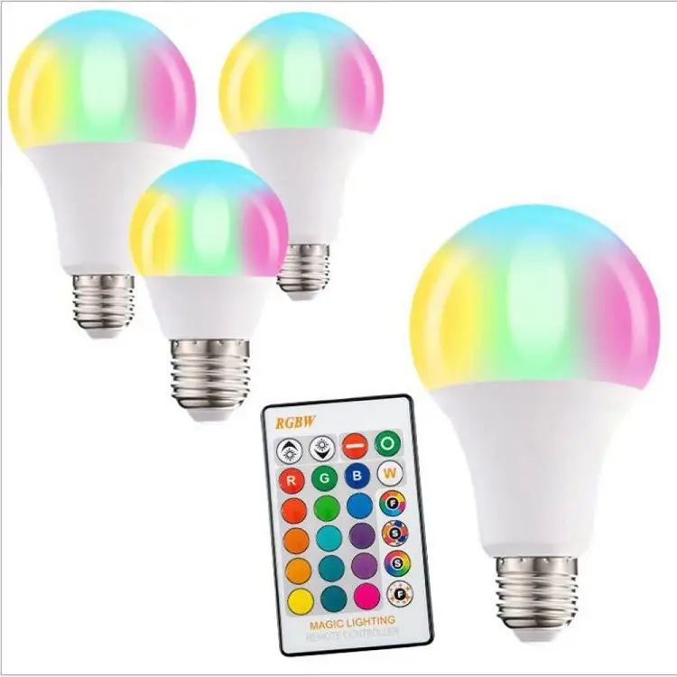 E27 B22 3W 5W 7W 9W RGB Multicolor Lamp Light 16万Color Changing Remote Control LED Bulb