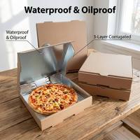 Scatole per Pizza a Forma di Aeroplano in Carta Kraft Ondulata Riciclabile con Foglio di Alluminio, Scatole per Cibo da Asporto all'Ingrosso con Logo Personalizzato