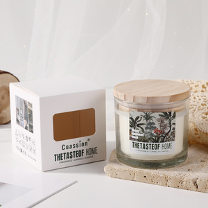 Bougies parfumées <span class=keywords><strong>en</strong></span> gros Pot <span class=keywords><strong>en</strong></span> verre d'aromathérapie avec couvercle Bougies parfumées de luxe pour l'aromathérapie à la maison - Product Image 6