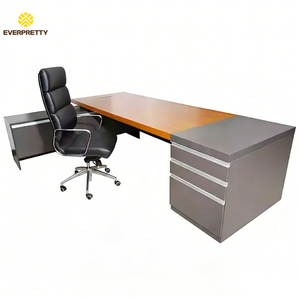 Moderna Scrivania Direzionale <span class=keywords><strong>in</strong></span> Legno con Sedia Ergonomica per <span class=keywords><strong>Ufficio</strong></span> CEO e Manager - Product Image 4