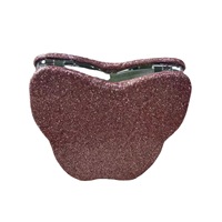 Miroir de maquillage irrégulier à paillettes, miroir compact double face en forme de papillon, miroir de poche portable pour filles, cadeau, souvenirs