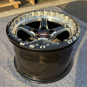 Jantes forgées noires usinées 5X114.3 5x120.65 17 18 19 20 pouces, jantes Beadlock personnalisées en 2 pièces pour Mustang Camaro <span class=keywords><strong>Corvette</strong></span> - Product Image 4