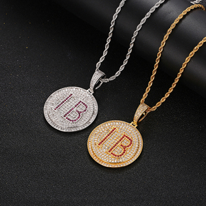 WS Christian Hip-hop Men's <strong>Coin</strong> Pendant Zircon Jewelry Luxury 18K Gold-Plated Exquisite Rapper <strong>Necklace</strong> 2026 Wholesale - Product Image 3