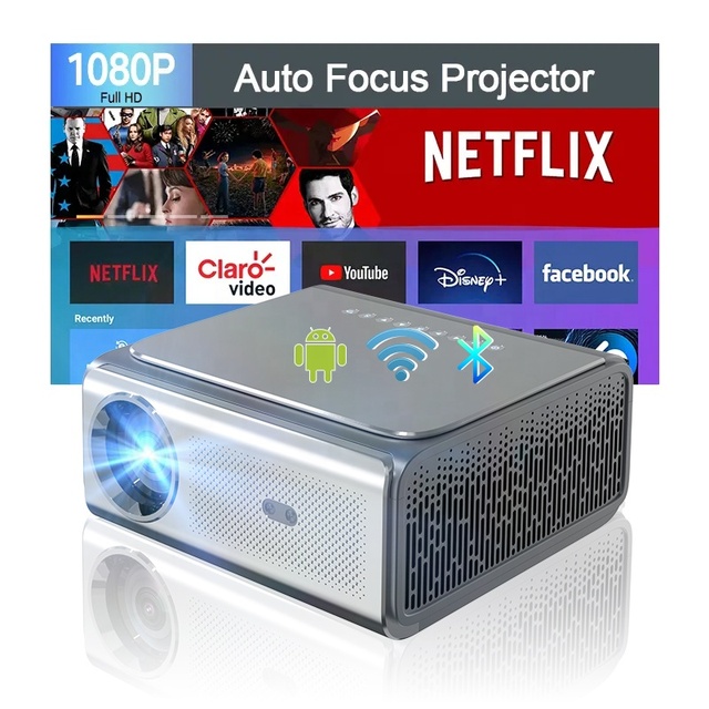 Portable 1080P Auto Focus Movie Projector A8 LED Lamp 4K Full HD Home Theater for Android YouTube & Netflix-5G WIFI
