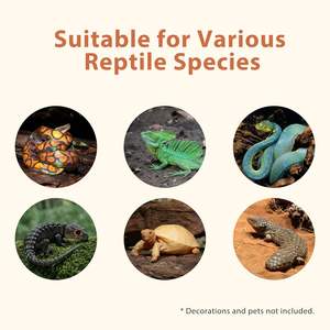 Terrarium/Réservoir pour reptiles en PVC avec porte coulissante en verre à écran robuste et serrure pour dragons barbus, pythons royaux, geckos - Product Image 6