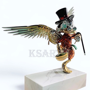 Nhà máy trực tiếp Pop Art Electroplated phim hoạt hình Donald vịt với cánh điêu khắc Gallery trang trí nội thất nhựa thủ công mỹ nghệ - Product Image 6