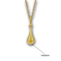 Collar de Moda con Colgante Geométrico Minimalista, Oro Amarillo de 14K, Sin Níquel, Sin Plomo, Certificado, para Mujer
