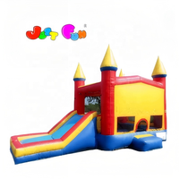 Combo de videur gonflable bon marché, combo de toboggan de maison de rebond 4 en 1