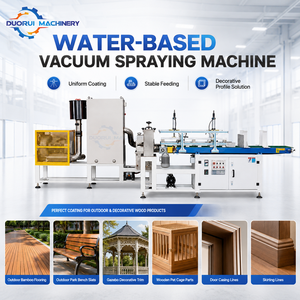 <span class=keywords><strong>Machine</strong></span> de revêtement par pulvérisation sous vide <span class=keywords><strong>à</strong></span> base d'eau pour lignes de moulage de persiennes en bambou, pour une finition uniforme des profilés en bois et un film de revêtement continu - Product Image 1