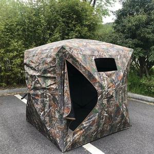 Pop Up <b>Tent</b> 147Lx147W Camouflage Single Layer Quick Setup Portable Outdoor Hunting Bird Watching Four Seasons <b>Waterproof</b> - Product Image 1