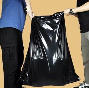 Factory Customization logo HDPE LDPE Big Black Trash Bag Large Heavy Duty <b>Plastic</b> Bags Garbage Bags - Product Image 3