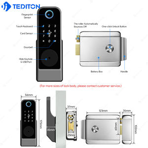 スマートホーム電動リムロック スマートドアロック 外部指紋認証 Wifi制御 外部電源 パスワード TTlock Tuyaアプリ対応 - Product Image 5