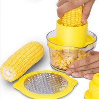 2024 Gadgets de cuisine 2-en-1 ensemble multifonctionnel décortiqueur de maïs maison décortiqueur de maïs rabot décapant