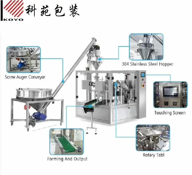 Automatische verpackungsmaschine für backpulver natronpulver vorgefertigt mit reißverschluss vierseitig versiegelung
