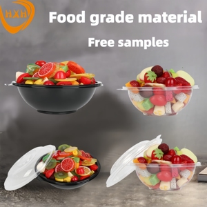 Bol à salade transparent Offre Spéciale de 16oz avec couvercle Boîte <span class=keywords><strong>alimentaire</strong></span> en <span class=keywords><strong>plastique</strong></span> jetable PLA biodégradable PET PCR <span class=keywords><strong>pour</strong></span> usage domestique ou commercial - Product Image 4