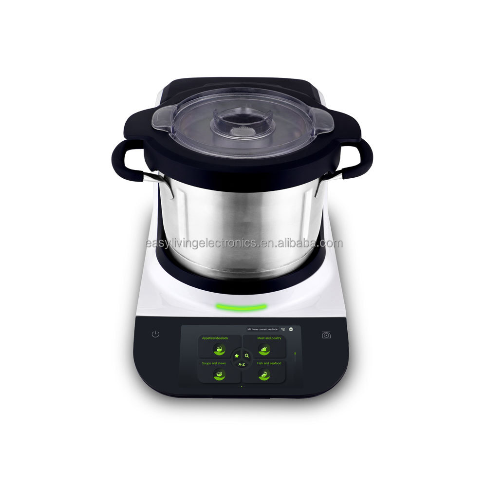 2023 Hot Sale Multi-function Intelligent Robot Kitchen Cooking Food Processor in 1200w With WiFi Built-In and Color Screen