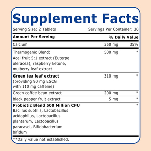 Suplemento Probiótico para Estimular el Metabolismo, Mezcla de Té Verde, Cetonas de Frambuesa y Tabletas de Café Verde, Venta al Por Mayor de Fábrica - Product Image 2