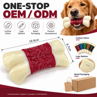 Jouet à mâcher pour chien en nylon rigide non toxique, en forme d'os, pour l'hygiène buccale et la dentition, idéal pour les chiens agressifs, notamment les Berger Allemands.