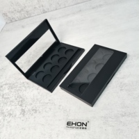 Palette de maquillage vide 8 compartiments en plastique avec fenêtre transparente et miroir intégré pour fards à paupières et blush – Emballage cosmétique
