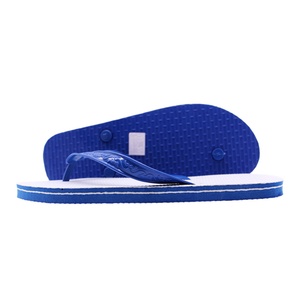 Custom Logo PE Flip Flops <b>Cheap</b> Bulk Promotional Beach Sandals White Blue Rubber <b>Slipper</b> Summer Outdoor Shoes Manufacturer - Product Image 2