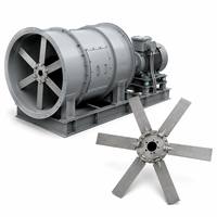 Verstellbarer P3-AL Aluminiumlegierungs-Axialventilator mit Winkelskala, korrosionsbeständig für die Kohlebergbau-Belüftung