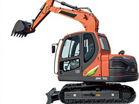 Mini-excavatrice sur chenilles DX75 DX75E de 7,4 tonnes avec godet de 0,3 m³ pour les infrastructures urbaines