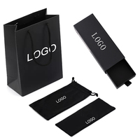 Boîte à lunettes de soleil grande capacité LBAshades, ensemble d'emballage en verre, accessoires, personnalisation du logo, étui et sac pour lunettes