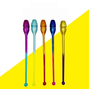Bâtons de gymnastique scintillants bicolores en gros, dégradé de couleurs, pour la performance de gymnastique artistique des enfants - Product Image 4