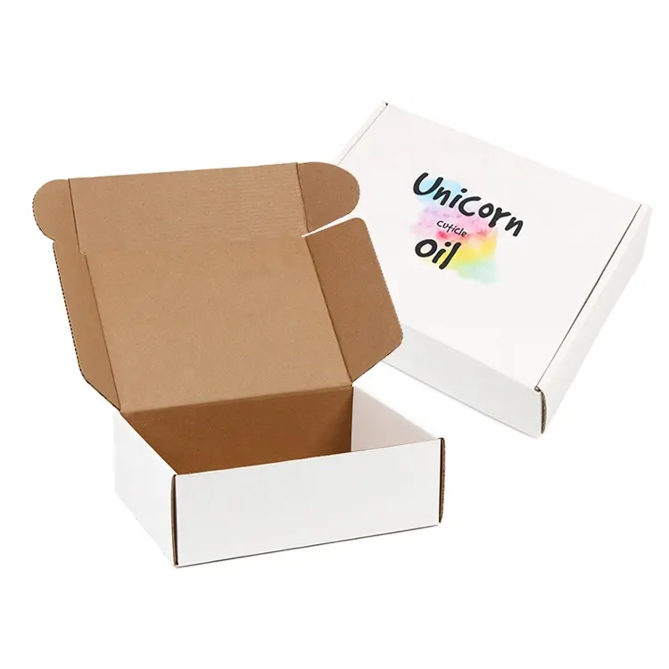 Usine directe E-flûte ondulée petite boîte d'expédition en carton d'emballage mobile personnalisée avec conception libre
