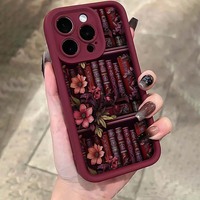 Coque de téléphone portable antichoc en TPU avec motif floral et design d'objectif en forme d'échelle pour iPhone XR XS 11 12 13 14 15 16 17 18 Pro Max