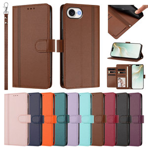 Práctica Funda Cartera con 9 Ranuras para Tarjetas para <span class=keywords><strong>iPhone</strong></span> 17E 16E 17 Air 16 15 Pro Max 14 13 12 <span class=keywords><strong>11</strong></span> Plus con Correa Cruzada y Cordón para Teléfono - Product Image 1