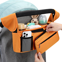 Sac de rangement tendance pour poussette avec poche avant, organiseur de poussette, organiseur de couches pour bébé