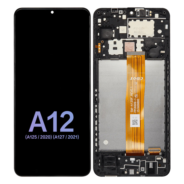 100% QC Tested Original LCD Display Touch Screen Digitizer Panel Assembly for Samsung Galaxy A12/ A12 Nacho